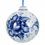 Новогодний елочный шар. Гжель, фотография 2. Интернет-магазин ЛАВКА ПОДАРКОВ