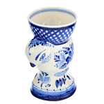 0050491/коб Гжель Подставка под яйцо "Цыпленок" 7*9см Авт. Алехин С.С.