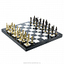 Шахматы из камня с бронзовыми фигурами "Русские", фотография 1. Интернет-магазин ЛАВКА ПОДАРКОВ