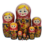 Матрешка "Птица счастья" 10 мест