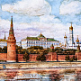 Картина "Московский Кремль" 57 х 47 см, фотография 2. Интернет-магазин ЛАВКА ПОДАРКОВ