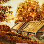 Картина янтарная "Дома у воды" 60х80 см, фотография 5. Интернет-магазин ЛАВКА ПОДАРКОВ