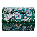 Шкатулка-сундучок "Цветы". Хохлома