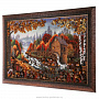 Картина янтарная "Осень. Водяная мельница" 48х68 см, фотография 2. Интернет-магазин ЛАВКА ПОДАРКОВ