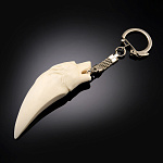 0059556 БРЕЛОК "ГОЛОВА ВОЛКА" рог лося 7см