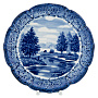 Тарелка декоративная "Пейзаж". Гжель, фотография 3. Интернет-магазин ЛАВКА ПОДАРКОВ