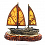 Статуэтка с янтарем "Корабль Попутный ветер", фотография 1. Интернет-магазин ЛАВКА ПОДАРКОВ