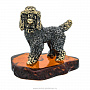 Статуэтка с янтарем "Собака Пудель", фотография 1. Интернет-магазин ЛАВКА ПОДАРКОВ