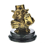 139208 Бронза Скульптура "Сова-стоматолог" 