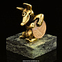 Бронзовая статуэтка "Крыса в монетой", фотография 1. Интернет-магазин ЛАВКА ПОДАРКОВ