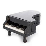 16649 Нат.камень ШКАТУЛКА "Рояль" Обсидиан