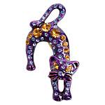 -0814-12 Традиции ФАБЕРЖЕ  Брошь "КОШЕЧКА"