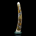 0059013/1217 Сувенир из кости ПАННО ТИГР ,45*26 см