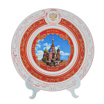 Тарелка сувенирная "Москва. Храм Василия Блаженного"