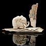 Скульптура из кости "Мамонт с ящерицей", фотография 2. Интернет-магазин ЛАВКА ПОДАРКОВ