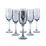 0053043  ГХСЗ GD160 Набор 6 бокалов, 200 мл "Изящная ветвь дымка" 3