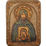 0020501/15*20см Икона подарочная "Благоверный князь Игорь" мор.дуб  в ПУ (RTI-257.m)