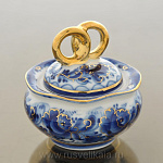 /зол/М Гжель  Солонка Свадебная (СТС)