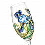 Фужер для шампанского 250 мл с ручной росписью, фотография 5. Интернет-магазин ЛАВКА ПОДАРКОВ