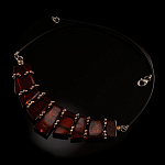 0054020/167331 Янтарь нат. Колье Геометрия 00-11044424