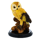 0063610НП Изделия из янтаря СКУЛЬПТУРА "СОВА" на подставке 25*34см