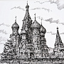 Картина "Храм Василия Блаженного" 57 х 47 см, фотография 1. Интернет-магазин ЛАВКА ПОДАРКОВ