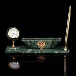 0058245 Мрамор Верде Гватемала Набор с часами и ручкой