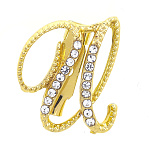 0071364/ДББКИ516898  Бижутерия БРОШЬ БУКВА "И" золотая