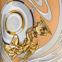 Платок шелковый "Сысертский фарфор" 90х90 см, фотография 2. Интернет-магазин ЛАВКА ПОДАРКОВ