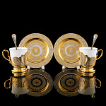 /ФПП Златоуст КОФЕЙНЫЙ НАБОР "ДУЭТ" большой без камней