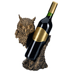 0071082 Сувенир ПОДСТАВКА ПОД БУТЫЛКУ "СОВА" (цвет бронзовый)