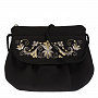 Сумка "Вьюнок". Черная с серебряно-золотой вышивкой, фотография 1. Интернет-магазин ЛАВКА ПОДАРКОВ