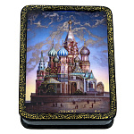 0072053  ШКАТУЛКА с росписью "МОСКВА"13*10*3,5 см 