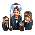Матрешка "Вожди-политики. Путин" 5 мест