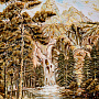 Картина янтарная "Водопад" 60 х 80 см, фотография 2. Интернет-магазин ЛАВКА ПОДАРКОВ