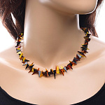 0039809/15-13 Янтарь натуральный Бусы "Треугольники"