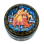 Шкатулка с художественной росписью "Кирибеевич и Алена Дмитриевна"