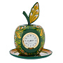 Настольные часы "Яблоко на тарелочке". Хохлома, фотография 5. Интернет-магазин ЛАВКА ПОДАРКОВ