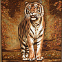 Картина янтарная "Тигр" 40х60 см, фотография 2. Интернет-магазин ЛАВКА ПОДАРКОВ