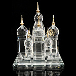 Лазерная графика. Скульптура из стекла "Храм"
