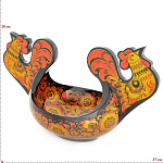 0021089 Хохлома Ковш "Дерущиеся петухи"35*17*19см (в/кат.) 10340350170