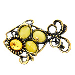 0045318/1298.4 Брошь Рыбка Чешуя (белый)