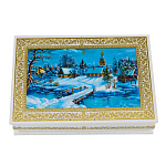 Шкатулка из папье-маше "Зима. Русские мотивы"