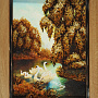 Янтарная картина «Лебединый пруд», фотография 1. Интернет-магазин ЛАВКА ПОДАРКОВ