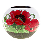  Керамика ВАЗА Лодка малая"КРАСНЫЕ МАКИ"