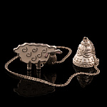 00195862-18,2  Серебро 925* ИОНИЗАТОР "Овечка Сильва" с эмалью 749ИЗ00007 18,2