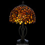 Настольная лампа из янтаря и бронзы. Высота 42 см, фотография 1. Интернет-магазин ЛАВКА ПОДАРКОВ