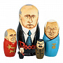 Матрешка "Вожди и политики. Путин" 5 мест, фотография 2. Интернет-магазин ЛАВКА ПОДАРКОВ