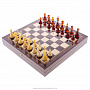 Шахматы деревянные с янтарными фигурами 37х37 см, фотография 1. Интернет-магазин ЛАВКА ПОДАРКОВ