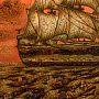 Картина янтарная "Под парусами" 60х80 см, фотография 2. Интернет-магазин ЛАВКА ПОДАРКОВ